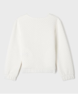Sweat zippé en maille fantaisie fille